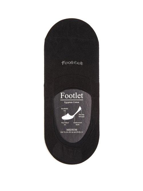 Matchesfashion.com Pantherella - Footlet Cotton Blend Shoe Liners - Mens - Black