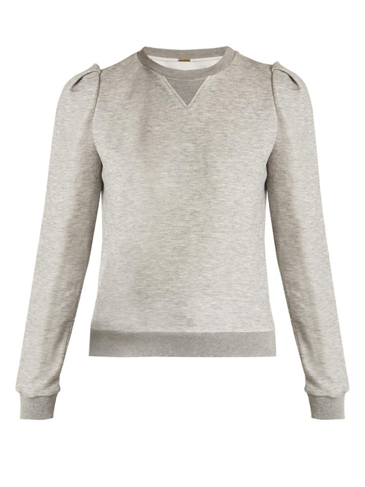 Adam Lippes Pleated-shoulder Jersey Sweatshirt