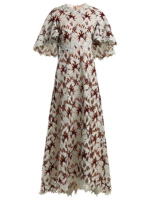 Matchesfashion.com Giambattista Valli - Floral Macram Lace Gown - Womens - Green Multi