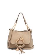 Matchesfashion.com See By Chlo - Joan Mini Leather And Suede Cross-body Bag - Womens - Grey