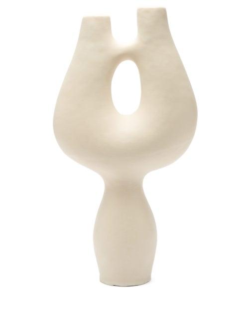 Matchesfashion.com Simone Bodmer Turner - Bridge Handled Ceramic Vessel - Cream