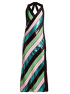 Diane Von Furstenberg Striped Sequin-embellished Dress