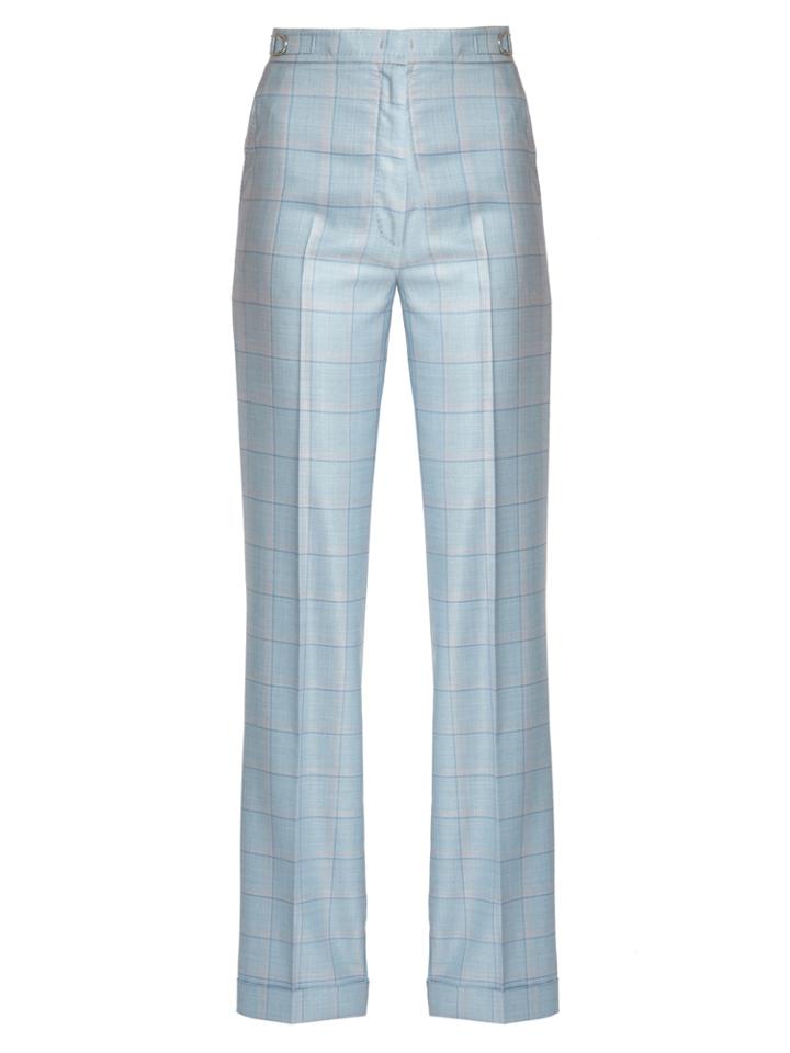 Gabriela Hearst Shipton Silk And Wool-blend Checked Trousers