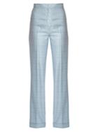 Gabriela Hearst Shipton Silk And Wool-blend Checked Trousers