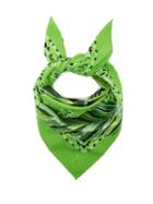 Matchesfashion.com Kilometre Paris - India Embroidered Cotton Bandana Scarf - Womens - Green