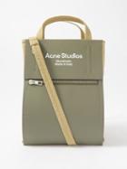 Acne Studios - Baker Out Small Leather-trimmed Canvas Tote Bag - Womens - Green Multi