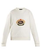 Burberry Crest-embroidered Round-neck Sweatshirt