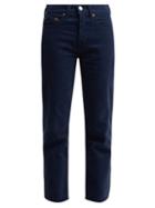 Matchesfashion.com Re/done Originals - High Rise Stovepipe Corduroy Jeans - Womens - Navy