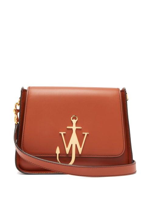 Matchesfashion.com Jw Anderson - Anchor Logo Plaque Leather Cross Body Bag - Womens - Tan