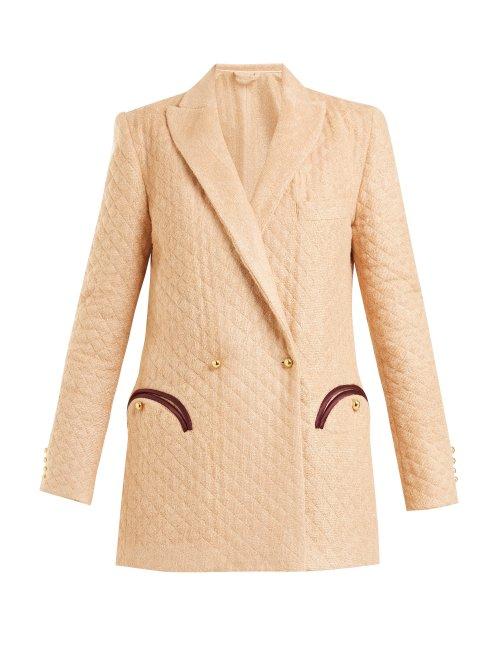 Matchesfashion.com Blaz Milano - Kalmar Quilted Terry Towelling Blazer - Womens - Light Pink