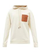Loewe - Anagram-patch Cotton-jersey Hooded Sweatshirt - Mens - White