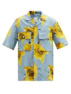 Matchesfashion.com Paul Smith - Monarch Rose-print Twill Shirt - Mens - Blue Multi
