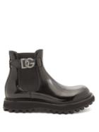 Dolce & Gabbana - D & G-buckle Leather Chelsea Boots - Mens - Black