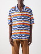 Missoni Mare - Zigzag-print Cuban-collar Shirt - Mens - Multi