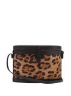 Matchesfashion.com Hunting Season - Trunk Leopard Print Suede Cross Body Bag - Womens - Dark Brown