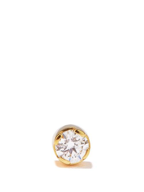 Ladies Fine Jewellery Sophie Bille Brahe - Diamant Diamond & 18kt Gold Single Stud Earring - Womens - Yellow Gold