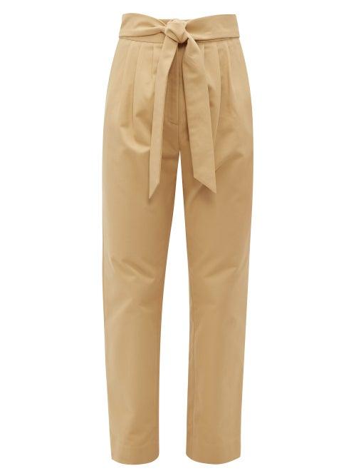 Matchesfashion.com Merlette - Kinabalu Cotton Twill Trousers - Womens - Brown