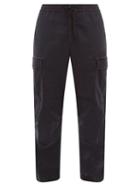 Matchesfashion.com Officine Gnrale - Jay Garment-dyed Brushed-twill Cargo Trousers - Mens - Navy