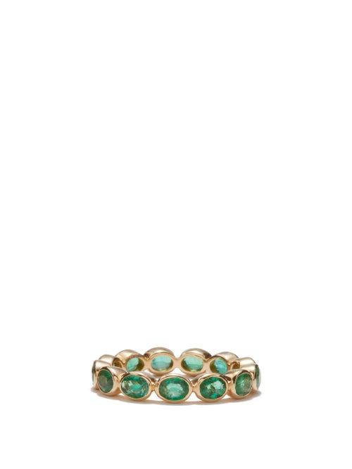 Jacquie Aiche - Emerald & 14kt Gold Ring - Womens - Green Gold
