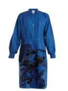 Matchesfashion.com Kilometre Paris - Karimabad Bead Embellished Linen Shirtdress - Womens - Blue Multi