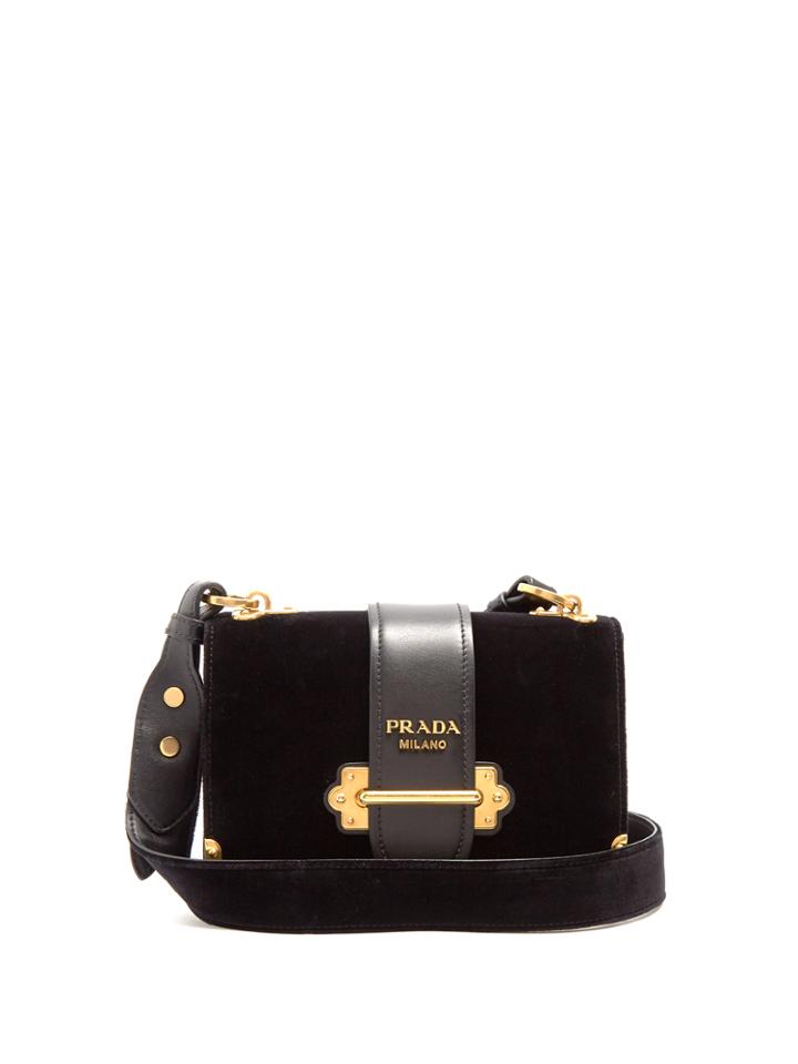 Prada Cahier Velvet Cross-body Bag