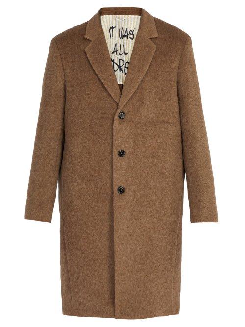 Matchesfashion.com Presidents - Single Breasted Brushed Alpaca Blend Coat - Mens - Beige