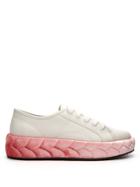 Marco De Vincenzo Velvet-midsole Low-top Leather Trainers