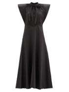 Matchesfashion.com Lee Mathews - Maleo Cotton-blend Poplin Maxi Dress - Womens - Black
