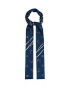 Matchesfashion.com Gucci - Gg And Horseshoe Silk Scarf - Mens - Blue