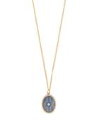 Matchesfashion.com Miansai - Argyle Pearl Inlay Gold Plated Pendant - Mens - Blue