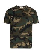 Valentino Vltn Camouflage-print Cotton-jersey T-shirt