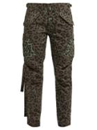 Matchesfashion.com Maharishi - Leopard Print Cotton Twill Cargo Trousers - Womens - Leopard