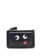 Matchesfashion.com Anya Hindmarch - Zany Grained-leather Card And Coin Purse - Womens - Dark Blue