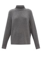 Gabriela Hearst - Wigman Roll-neck Ribbed Sweater - Womens - Dark Grey
