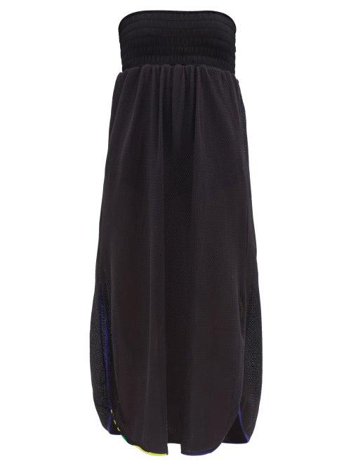 Loewe Paula's Ibiza - Mesh And Jersey Bandeau Dress - Womens - Black