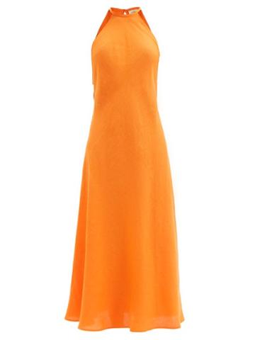 Zeus + Dione - Kore Linen Maxi Dress - Womens - Orange