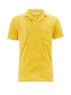 Matchesfashion.com Orlebar Brown - Terry Cotton Polo Shirt - Mens - Yellow