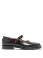 Ladies Shoes Maison Margiela - Tabi Split-toe Leather Mary Jane Flats - Womens - Black