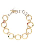 Matchesfashion.com Marni - Crystal Embellished Chain Link Necklace - Womens - Gold