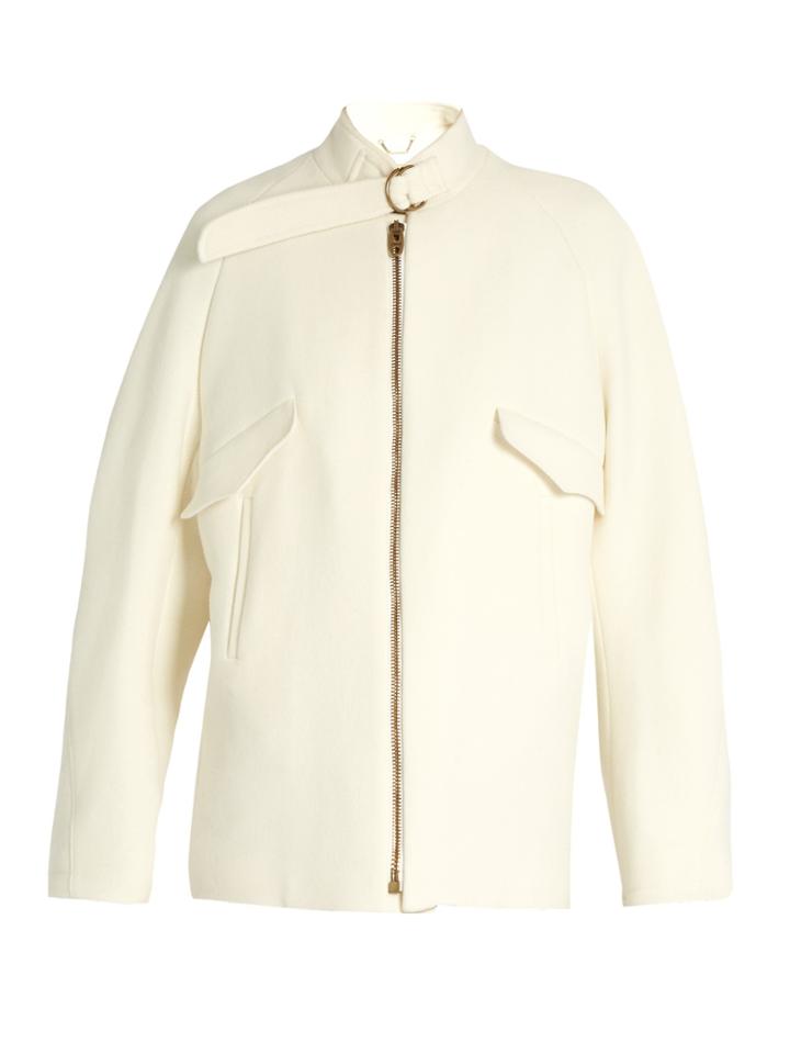 Chloé Mandarin Collar Wool-blend Jacket