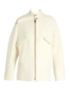 Chloé Mandarin Collar Wool-blend Jacket