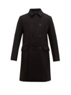 Matchesfashion.com Prada - Double Breasted Wool Overcoat - Mens - Black