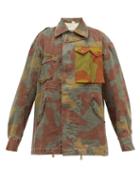 Matchesfashion.com Myar - Camouflage Logo Print Cotton Jacket - Womens - Camouflage