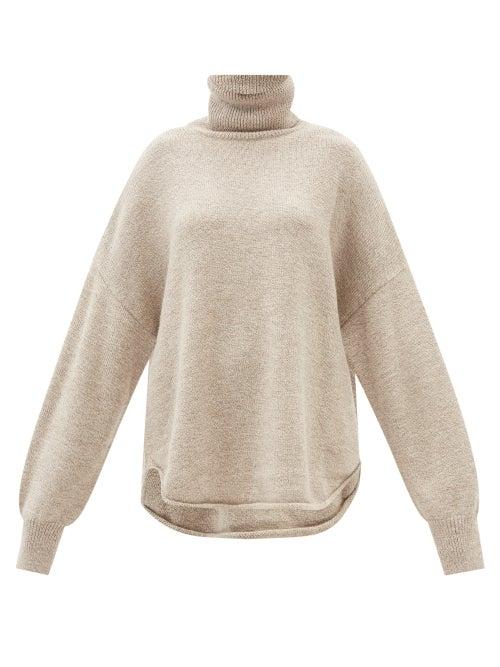 Lauren Manoogian - Oversized Alpaca And Wool-blend Rollneck Sweater - Womens - Beige Melange