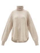 Lauren Manoogian - Oversized Alpaca And Wool-blend Rollneck Sweater - Womens - Beige Melange