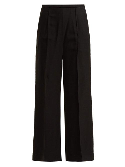 Matchesfashion.com Khaite - Georgia Flared Stretch Twill Trousers - Womens - Black