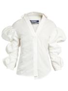 Jacquemus Puff-sleeved Cotton-jacquard Shirt