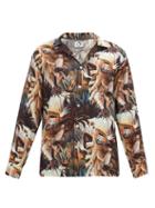 Matchesfashion.com Endless Joy - Spirit-print Silk-poplin Shirt - Mens - Multi