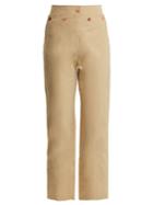 See By Chloé High-rise Lace-up Cotton-blend Trousers