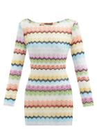 Missoni - Zigzag Lace-knit Mini Dress - Womens - Multi